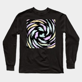 Swirl Of Pastel Hearts Pattern Long Sleeve T-Shirt